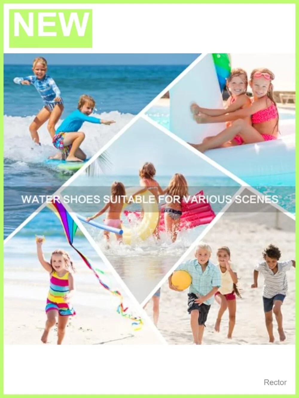 Kids Water Shoes Quick-Dry Barefoot Aqua Socks Non-Slip Beach Swim